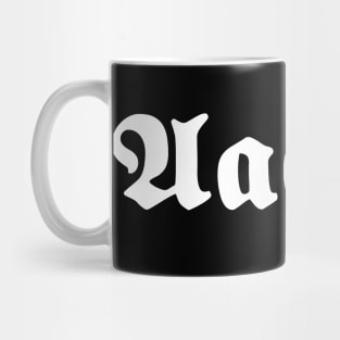 Aachen (Aix-la-Chapelle) written with gothic font Mug